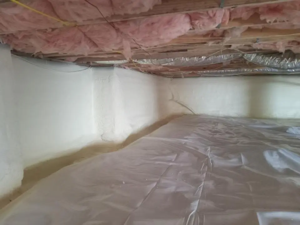 Crawl space encapsulation with closed-cell spray foam for Roof Waterproofing in Verona